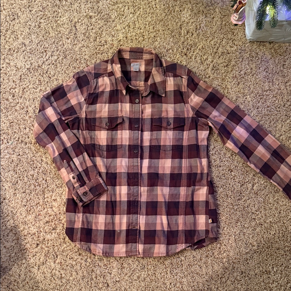Carhartt Plaid Shirt - Pink and Brown